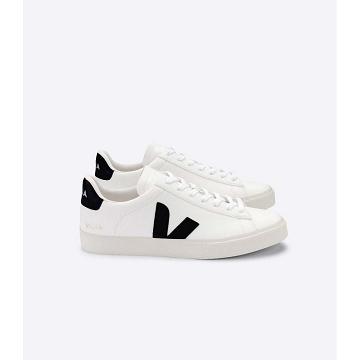 White/Black Women's Veja CAMPO CHROMEFREE Low Tops Sneakers | AU 592LIS